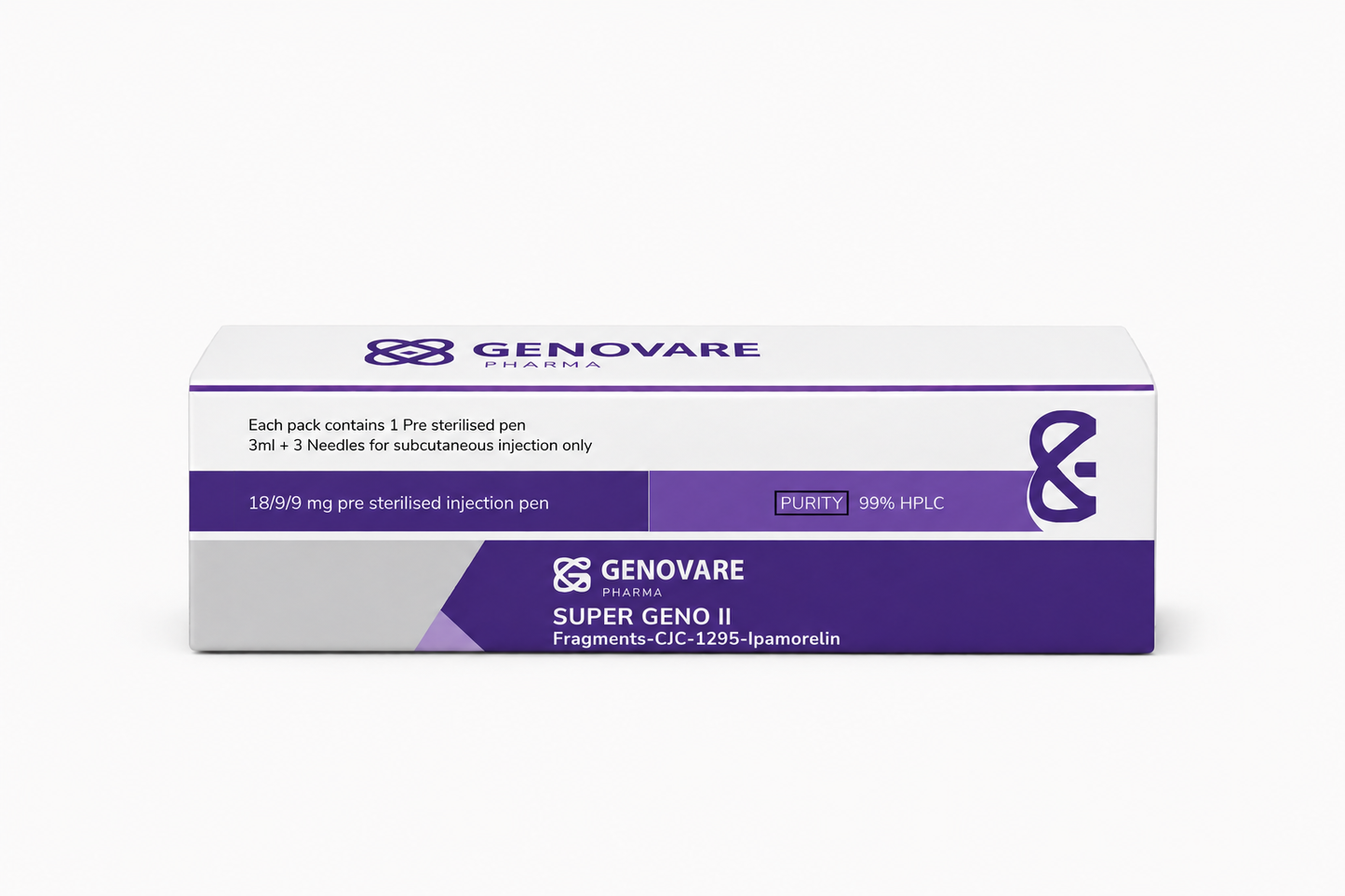 Genovare Peptides | SUPER GENO II – 18/9/9mg Pre-Sterilised Pen
