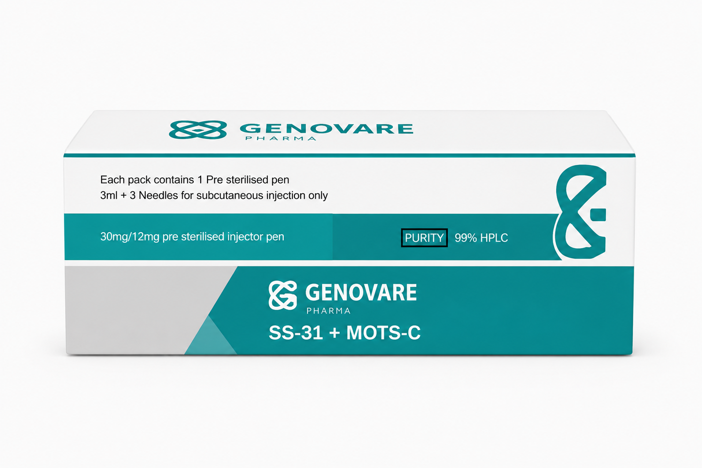 Genovare Peptides | SS-31 + MOTS-c – 30mg/12mg Pre-Sterilised Pen