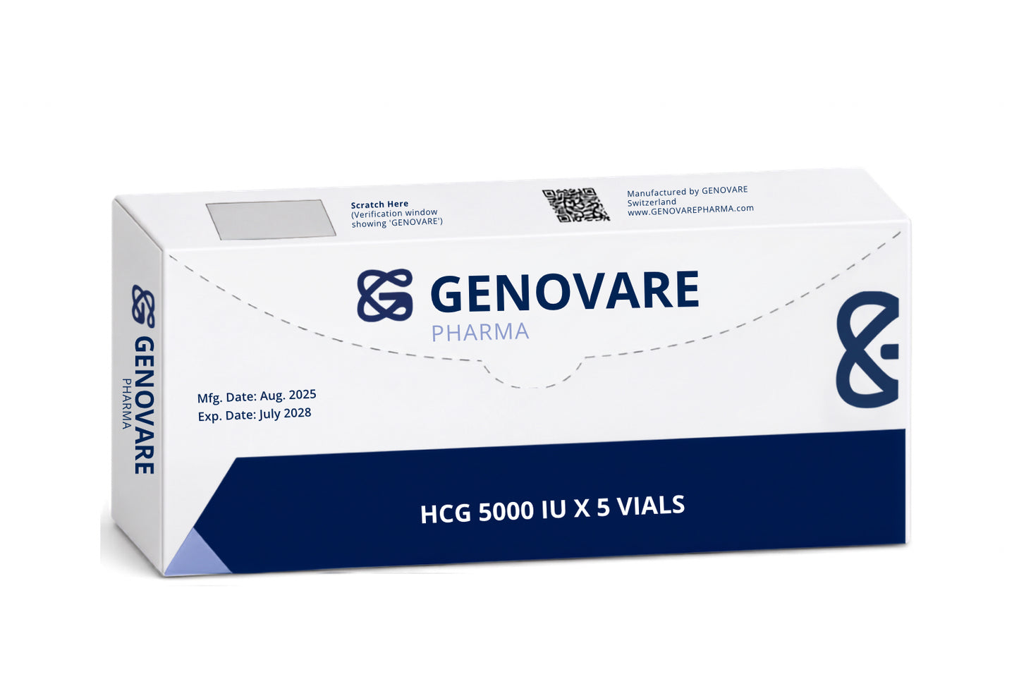 Genovare Peptides | HCG – 5000 IU x 5 Vials