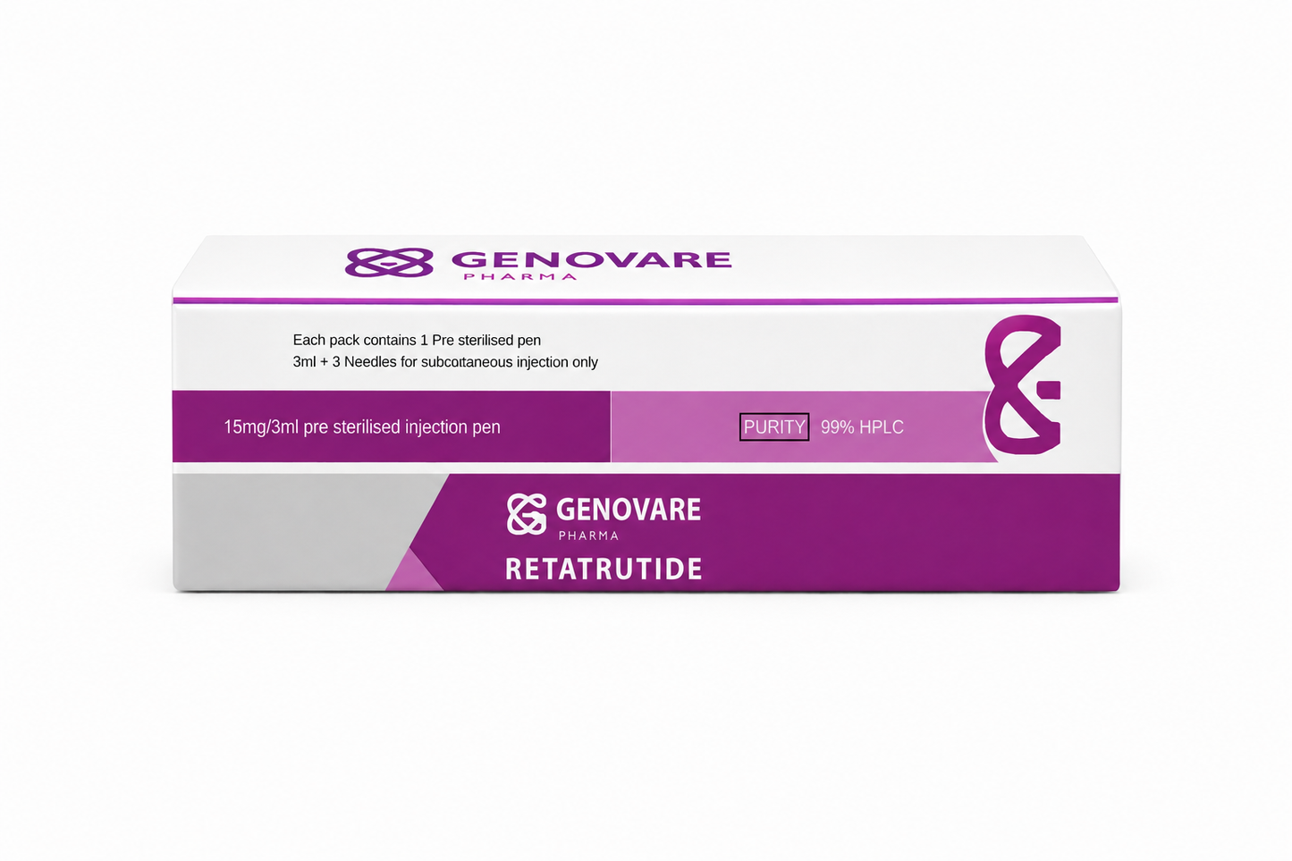 Genovare Peptides | Retatrutide – 15mg/3ml Pre-Sterilised Pen