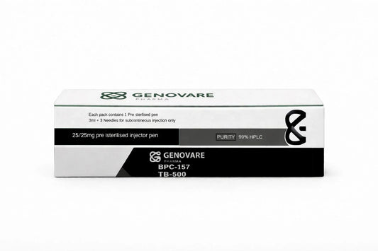 Genovare Peptides | 25 mg TB-500 + 25 mg BPC-157 (50 mg)