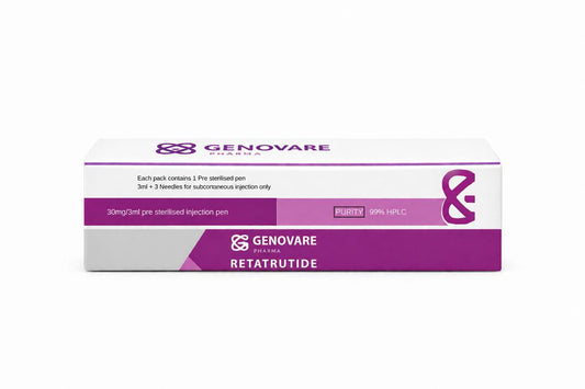 Genovare Peptides | Retatrutide | Triple Receptor Agonist — 30mg/3ml Pre-Sterilised Injection Pen